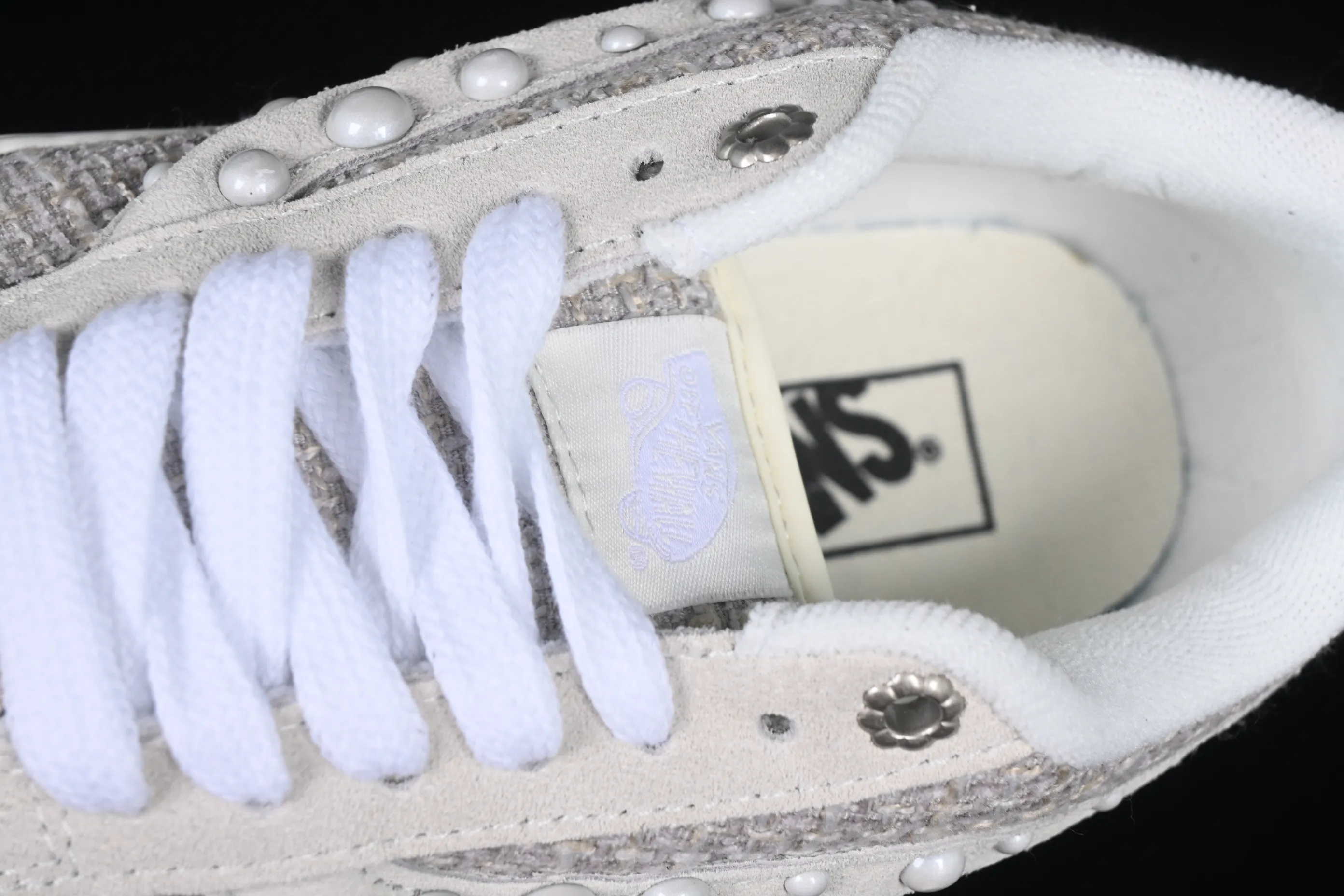 All categories Vans Vans series Vans Low Vans low-top Vans Knu Skool pearl white gray low-top casual sneakers VN0007QDBGE